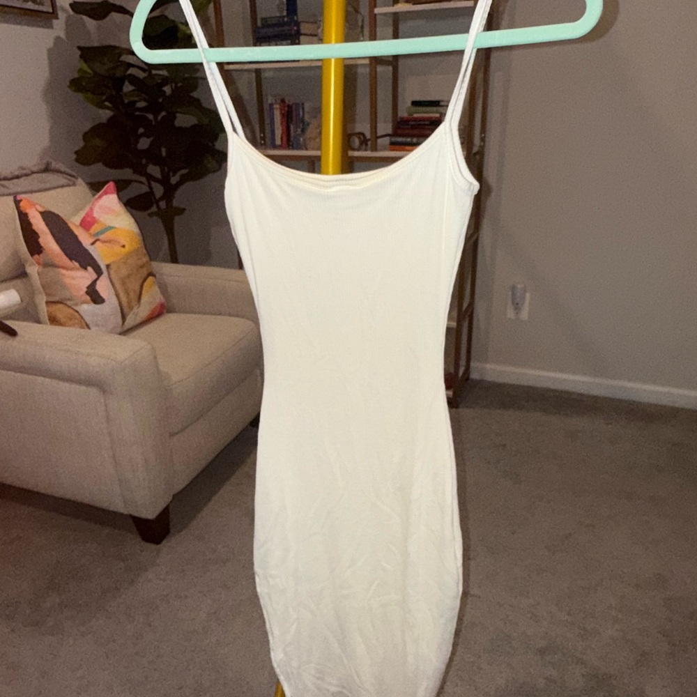 Elegant White Spaghetti Strap Dress